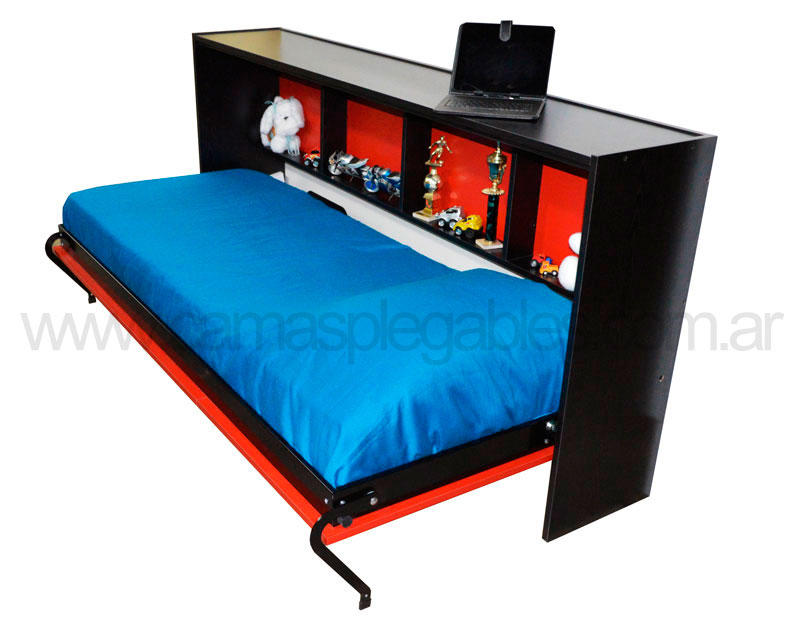 cama repisa horizontal rebatible 1 plaza f